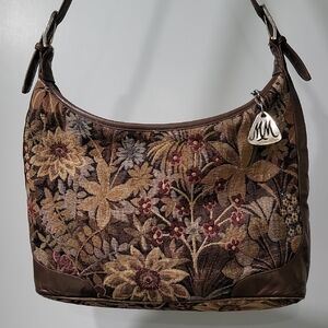 Vintage Designer Morris Moskowitz Tapestry Shoulder Bag